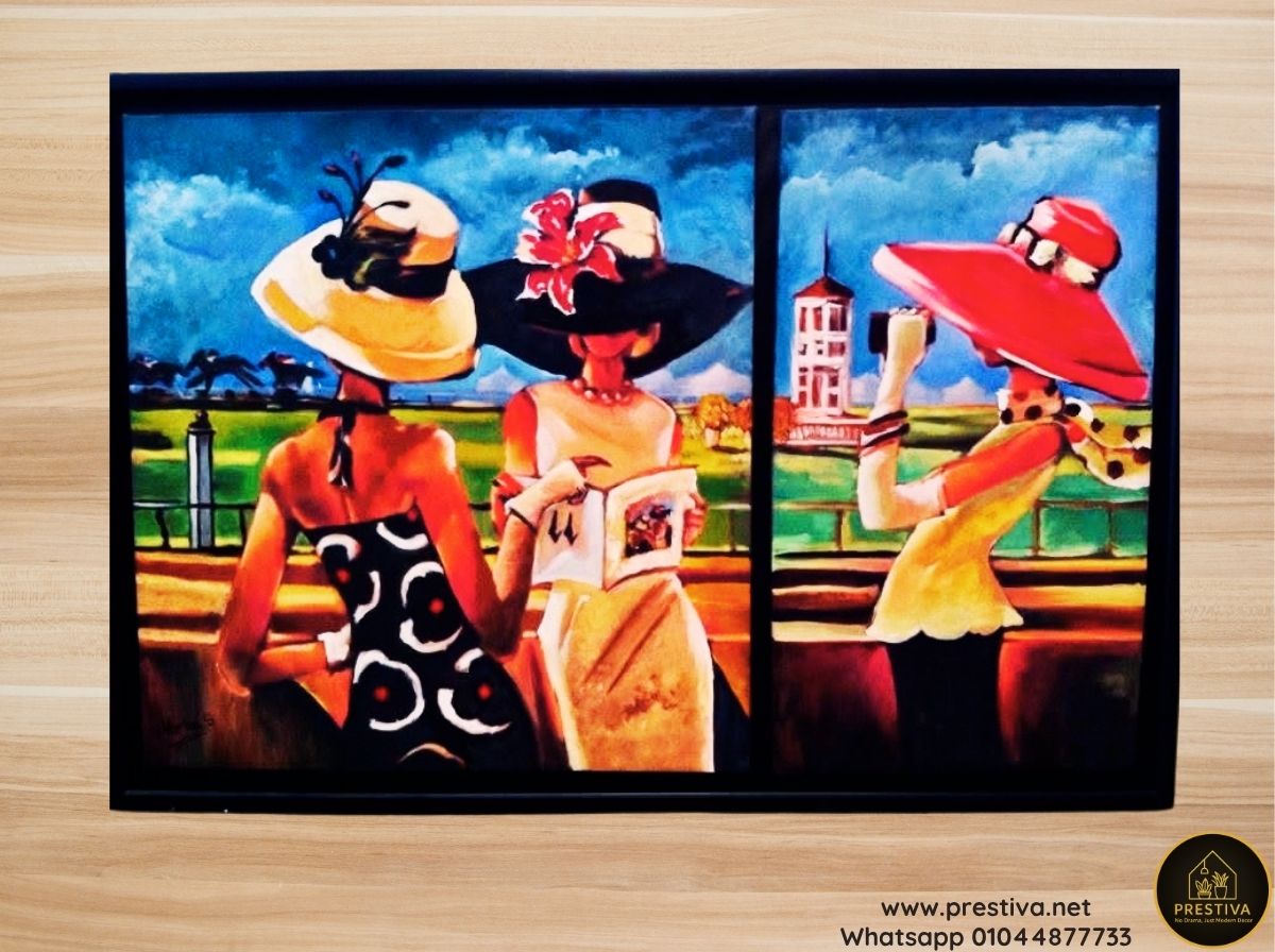 Three Classy Women Portrait – Big Hats & Colorful Art Egypt