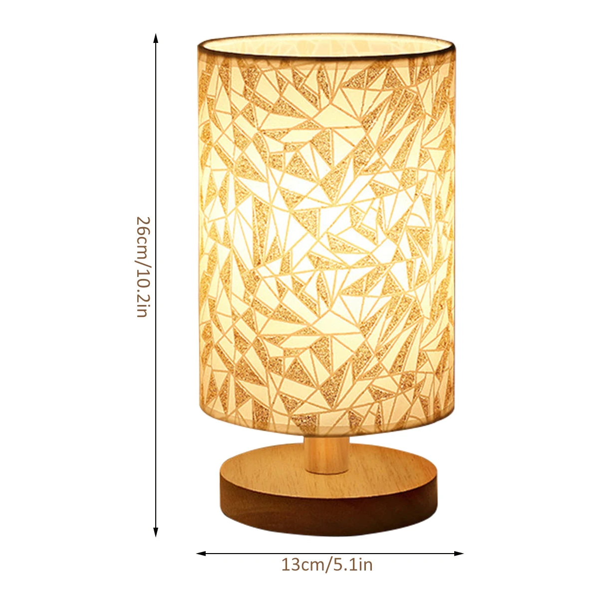 2/1PC Solid Wood Night Lamp Linen Table Lamp LED Desk Lamp Eye Protection Nightstand Lamp USB Powered Beside Lamp Bedroom Decor