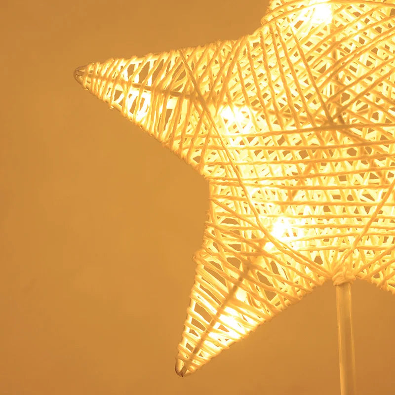 Led Rattan Night Light Star Moon Modelling Table Lamp Romantic Bedroom Decoration Hollow Rattan Night Light Ambient Light