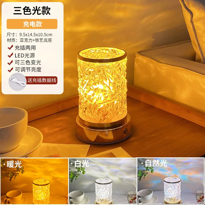 Bedside Lamp Night Lights Table Lamp For Bedroom  Desk Lamp Bedside Night Light with Cylinder Lamp Shade Home Decor
