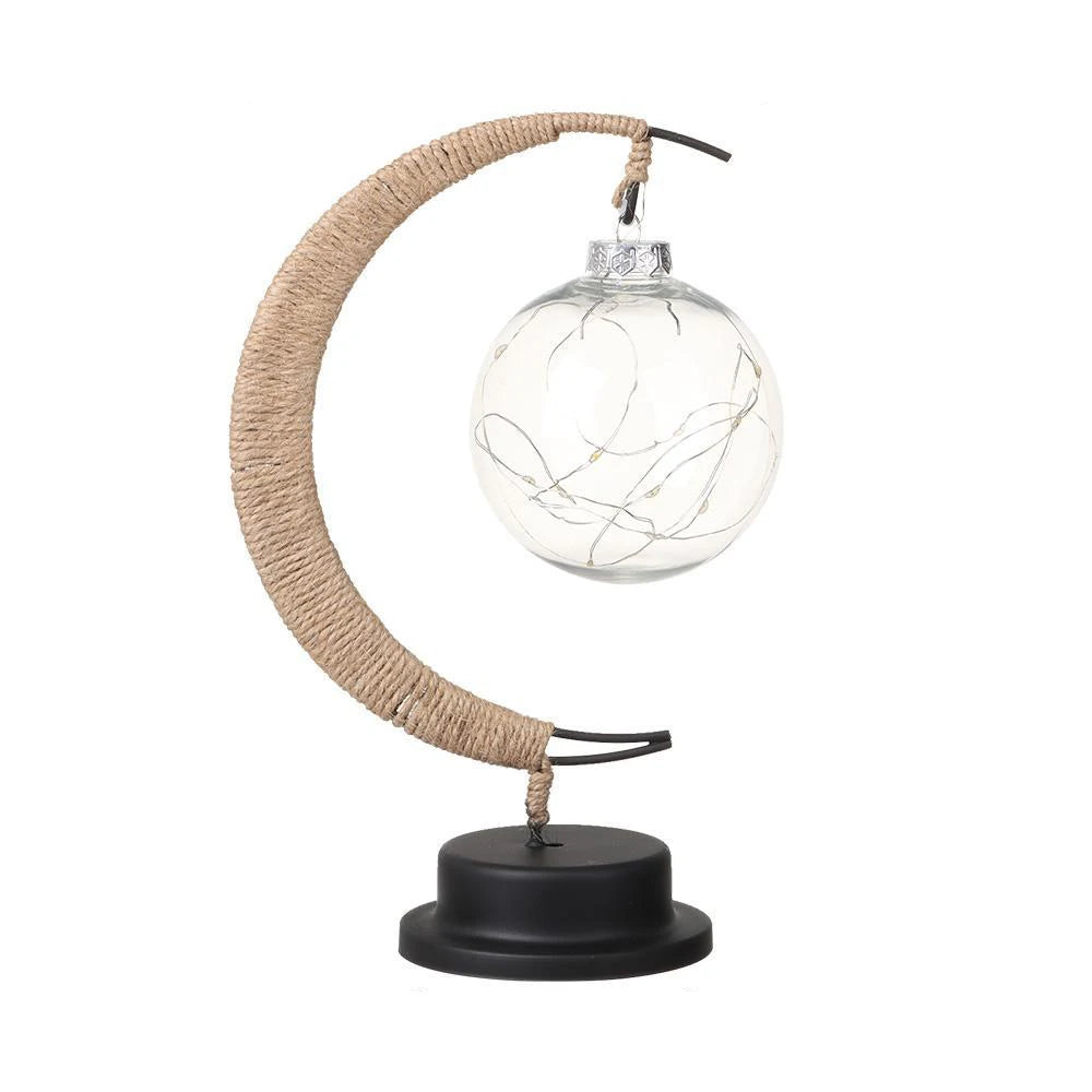 LED Moon Lamp Rattan Night Light Battery USB Night Lamp for Kids Baby Children Bedroom Table Desk Lamp Warm White RGB Nightlight