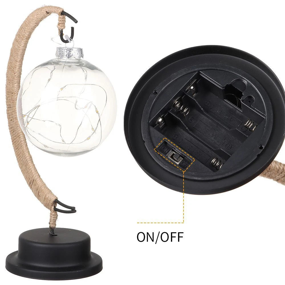 LED Moon Lamp Rattan Night Light Battery USB Night Lamp for Kids Baby Children Bedroom Table Desk Lamp Warm White RGB Nightlight
